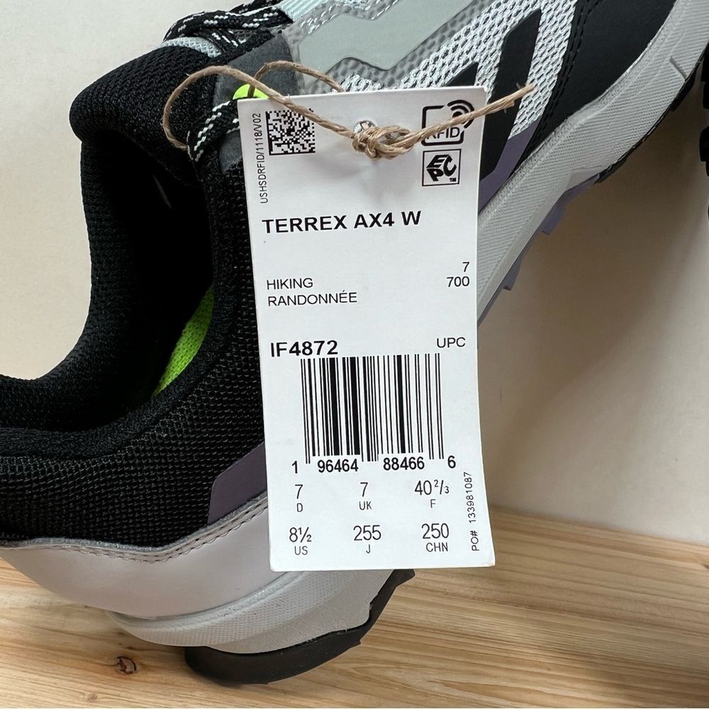 NEW Adidas Terrex AX4 hiking shoes trial running womens 8.5 wonder silver black - Picture 7 of 11